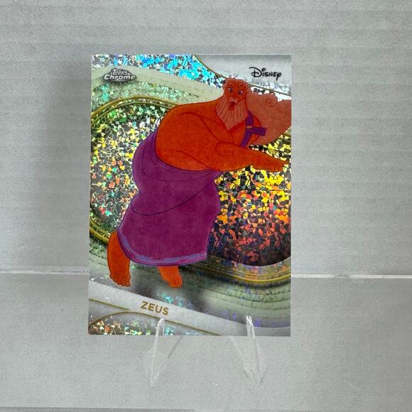 Disney Topps Chrome 2025 Mini Diamond Zeus #49 Father of Hercules - Picture 4 of 5